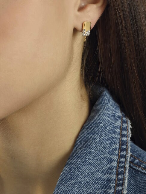 I MELT FOR YOU Eiscreme-Ohrringe mit Kristallen Silber / Gold - Ohrringe