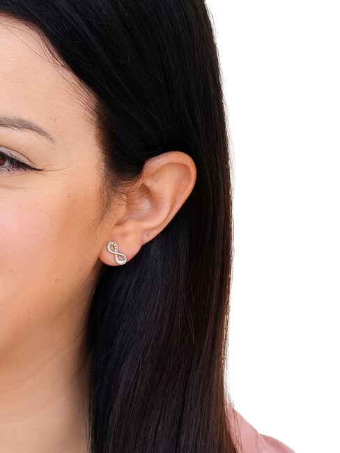 ENDLESS DREAM Unendlichkeitssymbol-Ohrringe mit Zirkonia SILBER - Ohrringe