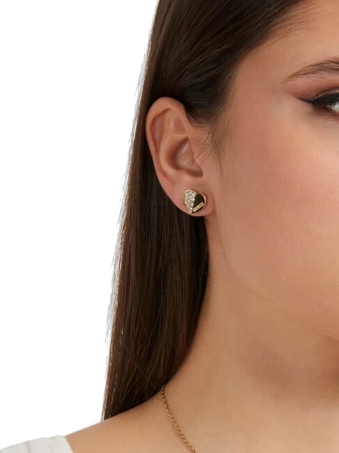 LOVELY Herz-Ohrstecker mit Zirkonia gelbes Gold - Ohrringe