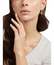 GUESS 4G LOOP Ohrringe mit 4G-Logo-Charm Gelbgold/Schwarz - Ohrringe - 2