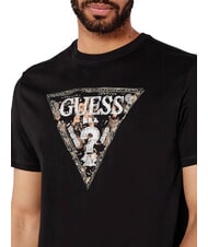 GUESS TRIANGLE Baumwoll-T-Shirt mit Aufdruck jetbla - Herren-T-Shirts - 3