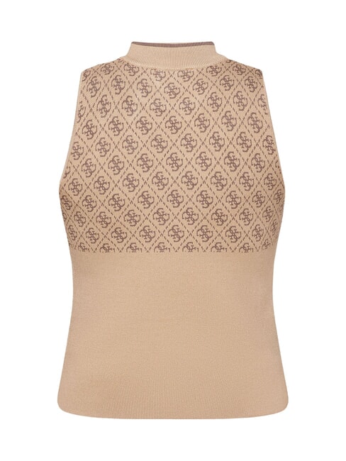 RN LISE 4G Tanktop mit Stehkragen Kaffee und Travertin - T-Shirts und Tops für Damen