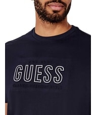 GUESS BSC EMBOSSED LOGO T-Shirt mit geprägtem Aufdruck Smart Blue Multi - Herren-T-Shirts - 3