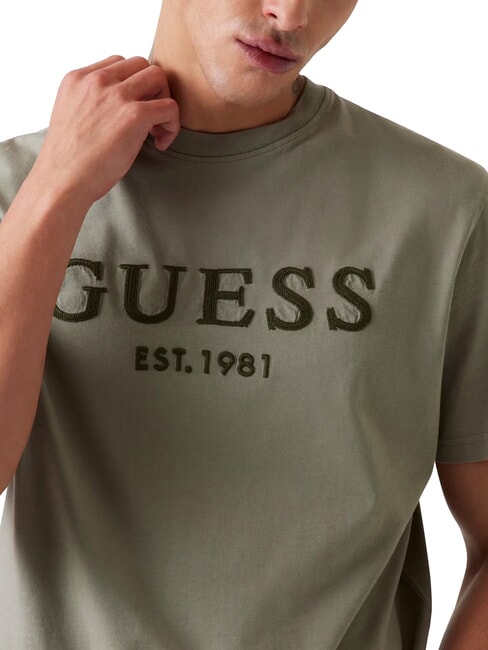 BOX LOGO T-Shirt mit gesticktem Logo moosgrün - Herren-T-Shirts