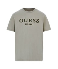 GUESS BOX LOGO T-Shirt mit gesticktem Logo moosgrün - Herren-T-Shirts - 4