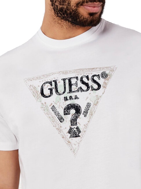 TRIANGLE Baumwoll-T-Shirt mit Aufdruck purwei&szlig; - Herren-T-Shirts