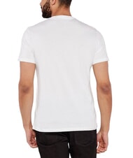 GUESS TRIANGLE Baumwoll-T-Shirt mit Aufdruck purweiß - Herren-T-Shirts - 2