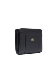 PIQUADRO CIRCLE Kompakte Lederbrieftasche Schwarz - Brieftaschen Damen - 3