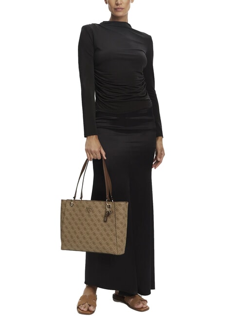 NOELLE 2  Schultertasche Latte-Logo / braun - Damentaschen