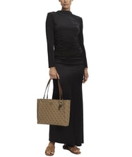 GUESS NOELLE 2  Schultertasche Latte-Logo / braun - Damentaschen - 4