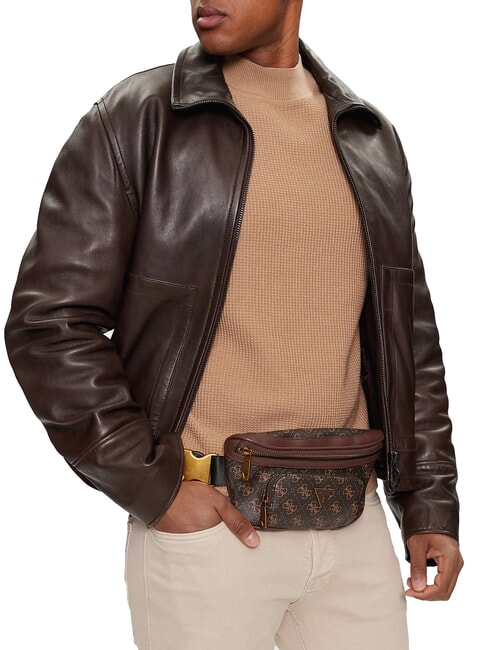 MILANO Gürteltasche mit Logo-Print braun/ocker - Hüfttaschen