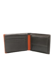 SPALDING SNAP  Herren-Geldbörse aus Leder mit Münzfach braun/orange - Brieftaschen Herren - 3