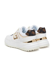 GUESS FONZI Laufschuhe Weiss-braun - Damenschuhe - 4