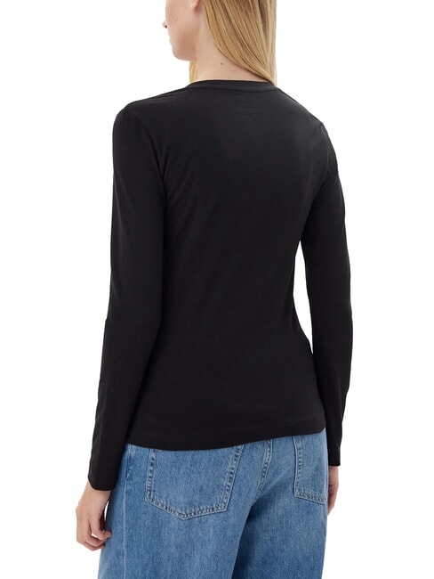 EMBRO SCRIPT LOGO Langarm-T-Shirt mit Logo und Strass jetbla - T-Shirts und Tops für Damen