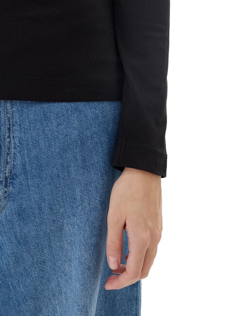 EMBRO SCRIPT LOGO Langarm-T-Shirt mit Logo und Strass jetbla - T-Shirts und Tops für Damen