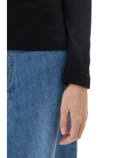 GUESS EMBRO SCRIPT LOGO Langarm-T-Shirt mit Logo und Strass jetbla - T-Shirts und Tops für Damen - 4