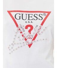 GUESS PEARLS LOVE TRIANGLE T-Shirt mit Print und Applikationen purweiß - T-Shirts und Tops für Damen - 3