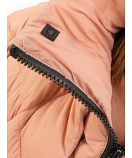 CANADIAN EUGENIE Kurze Satin-Daunenjacke mit Kapuze Kamee braun - Daunenjacken f&uuml;r Damen - 4