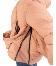 CANADIAN EUGENIE Kurze Satin-Daunenjacke mit Kapuze Kamee braun - Daunenjacken für Damen - 3