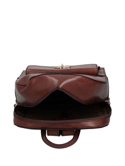 BARBARA Rucksack aus glattem Leder BRAUN - Damentaschen