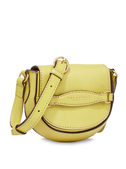 BETTINA Mini-Schultertasche aus Leder Limette mit Gold - Damentaschen