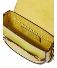 THE BRIDGE BETTINA Mini-Schultertasche aus Leder Limette mit Gold - Damentaschen - 4