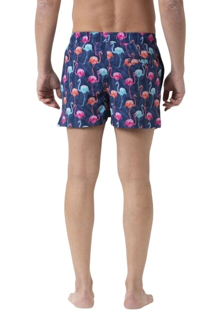 BIG PRINT Strandkost&uuml;m f&uuml;r Herren marineblau/hellblau - Herrenbadehosen