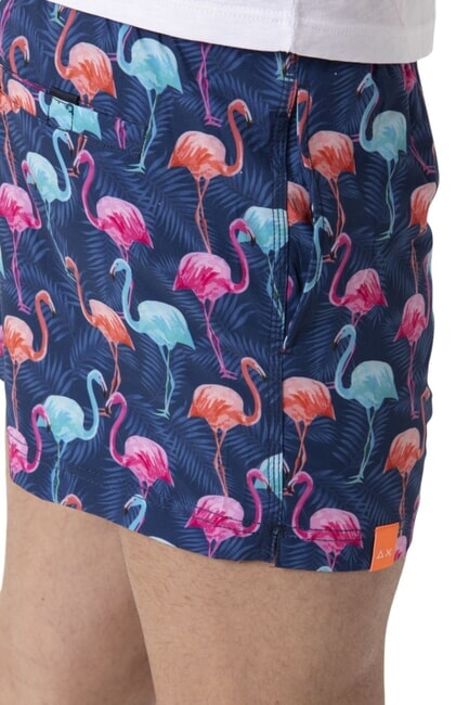 BIG PRINT Strandkost&uuml;m f&uuml;r Herren marineblau/hellblau - Herrenbadehosen