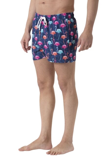 BIG PRINT Strandkostüm für Herren marineblau/hellblau - Herrenbadehosen