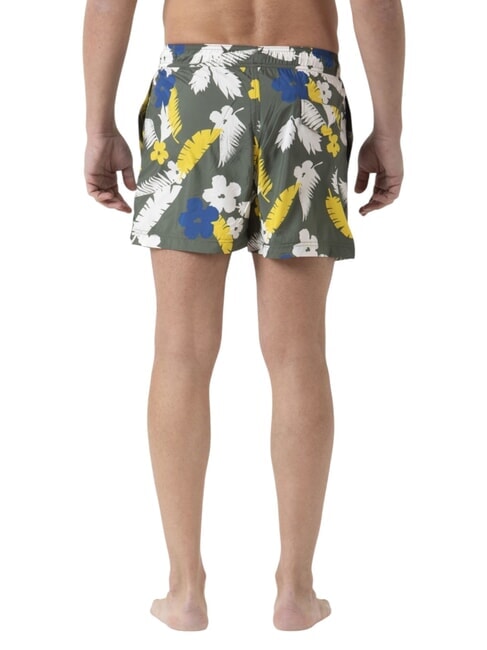 CLASSIC PRINT Strandkostüm für Herren militärisch / gelb - Herrenbadehosen