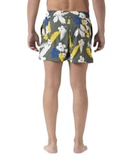 SUN68 CLASSIC PRINT Strandkostüm für Herren militärisch / gelb - Herrenbadehosen - 2