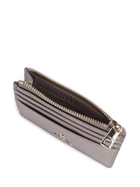 CAMELIA Kartenetui/Geldbörse aus Leder grauer Stuck - Brieftaschen Damen