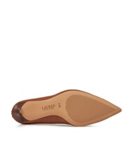 RALPH LAUREN LANETTE Lederdekolleté tiefes Sattelbraun - Damenschuhe - 7