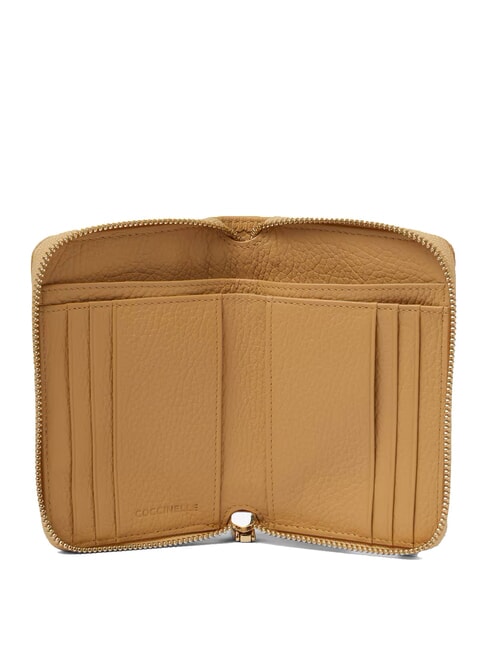 METALLIC SOFT Geldb&ouml;rse mit umlaufendem Rei&szlig;verschluss frisches Beige - Brieftaschen Damen