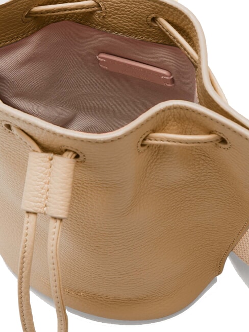 HYLE Mini Bucket-Umhängetasche aus Leder frisches Beige - Damentaschen