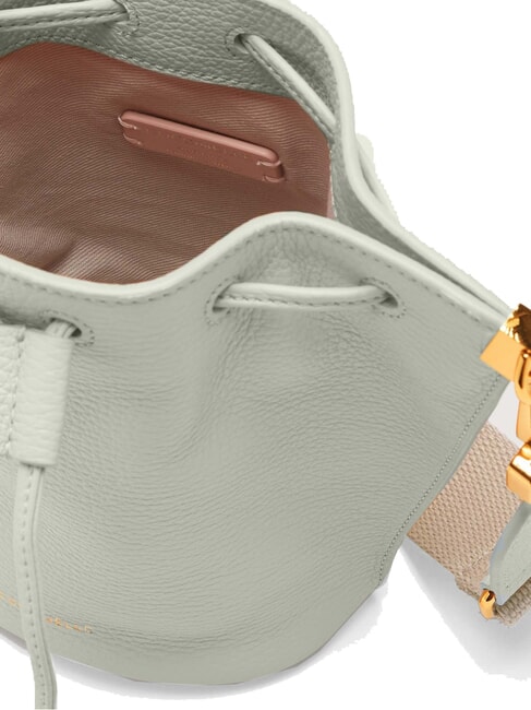 HYLE Mini Bucket-Umhängetasche aus Leder Seladongrün - Damentaschen