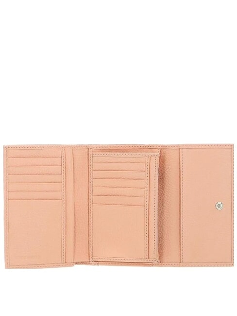 METALLIC SOFT Bifold-Brieftasche aus gehämmertem Leder Sonnenaufgang - Brieftaschen Damen