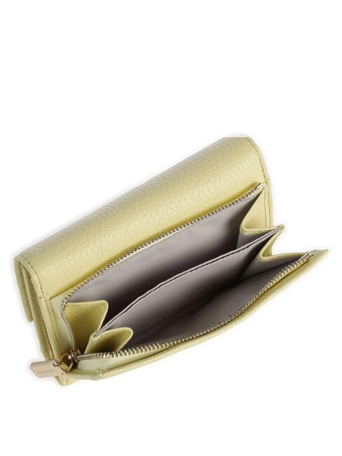 METALLIC SOFT Bifold-Brieftasche aus gehämmertem Leder Kalkwäsche - Brieftaschen Damen