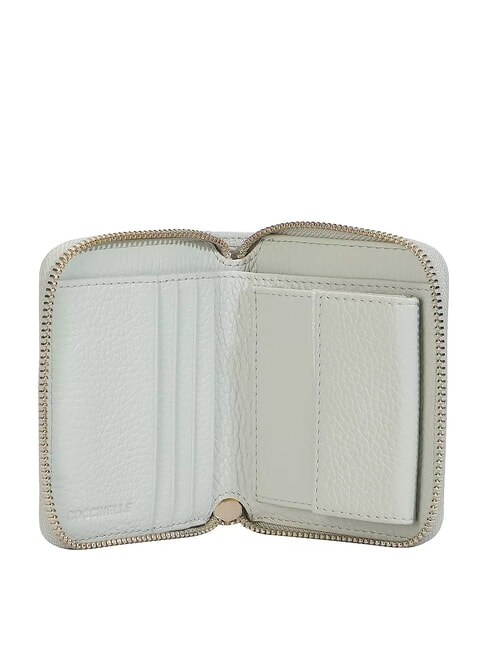 METALLIC SOFT Kleine Geldbörse aus Leder Seladongrün - Brieftaschen Damen