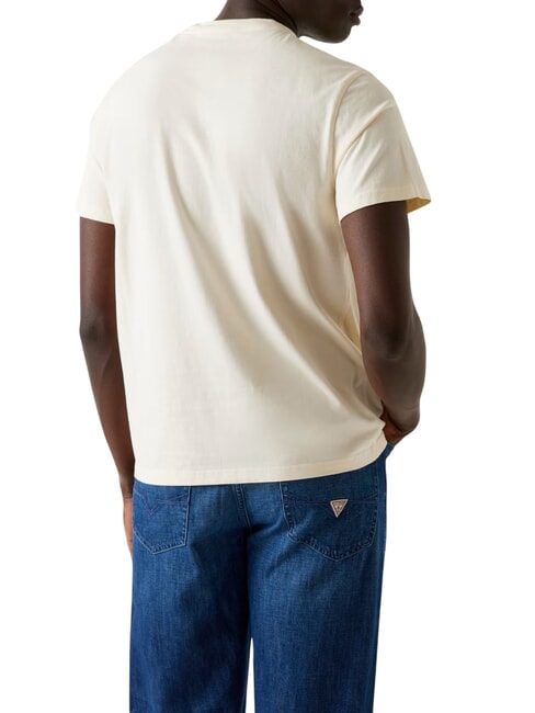 BOX LOGO T-Shirt mit gesticktem Logo Perlweiß - Herren-T-Shirts