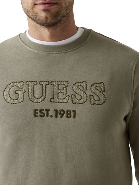 BEAU  Sweatshirt mit Rundhalsausschnitt moosgrün - Sweatshirts Herren