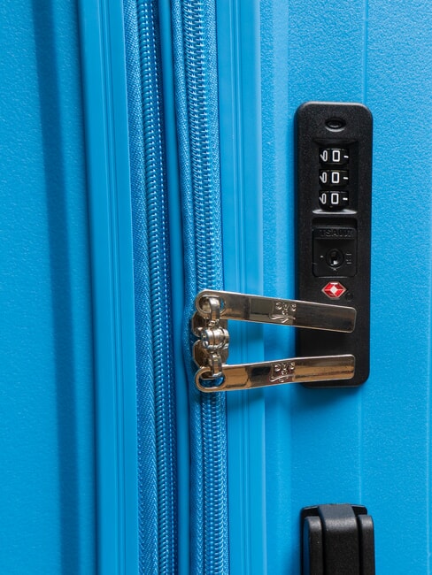 AIR FLOW Großer erweiterbarer Trolley Seeblau - Harte Trolleys