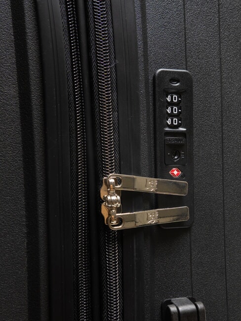 AIR FLOW Großer erweiterbarer Trolley Schwarz - Harte Trolleys