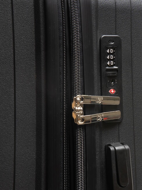 AIR FLOW Mittelgroßer erweiterbarer Trolley Schwarz - Harte Trolleys