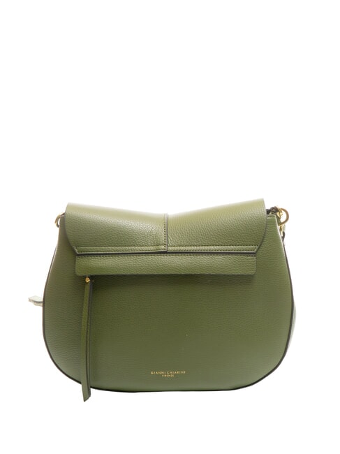 HELENA ROUND Kleine Umhängetasche aus Leder tiefes Feuer - Damentaschen