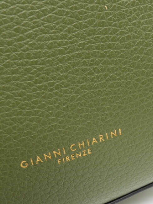 HELENA ROUND Kleine Umhängetasche aus Leder tiefes Feuer - Damentaschen