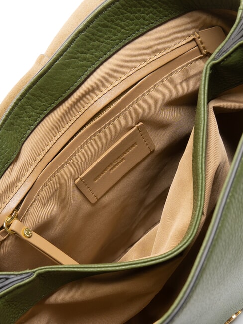 HELENA ROUND Kleine Umhängetasche aus Leder tiefes Feuer - Damentaschen