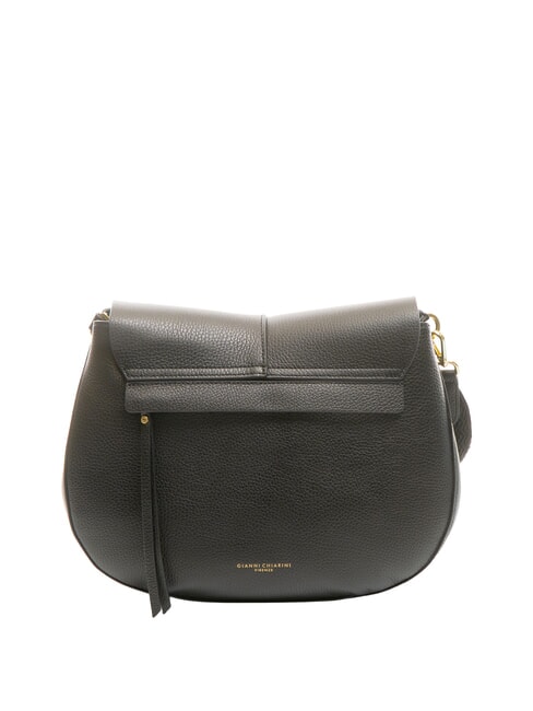 HELENA ROUND Kleine Umhängetasche aus Leder Schwarz - Damentaschen