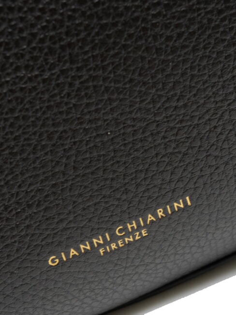 HELENA ROUND Kleine Umhängetasche aus Leder Schwarz - Damentaschen