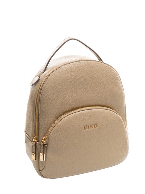 MANHATTAN Mittelgroßer runder Rucksack mit Tasche Wüstentaupe - Damentaschen